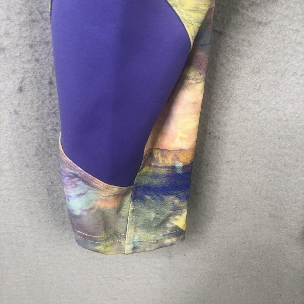 Lululemon Leggings Womens 6 Multicolor Tie Dye Cropped Zip Pockets Athleisure - Picture 13 of 16
